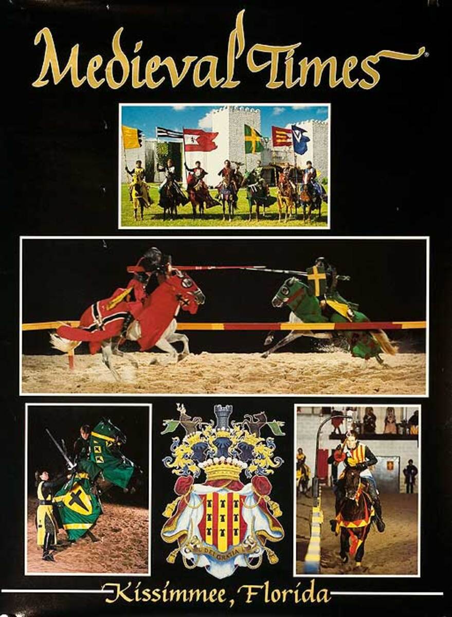 Medieval Times Kissimmee Florida American Travel Poster