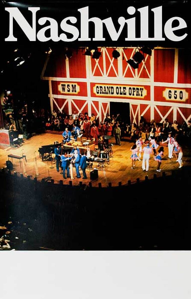 Nashville Grand Ole Opry Original American Travel Poster