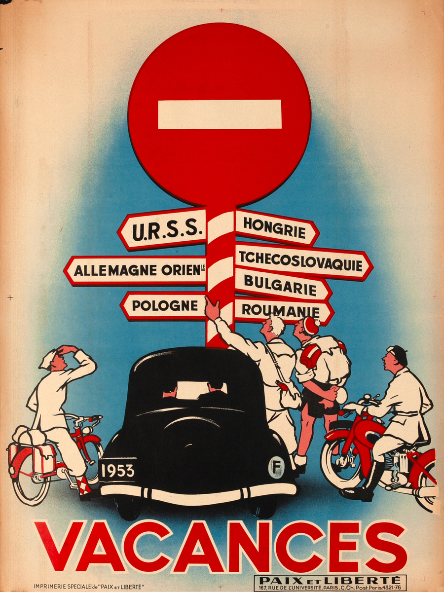 Vacances (Eastern Bloc countries are prohibited) Original Cold War Poster