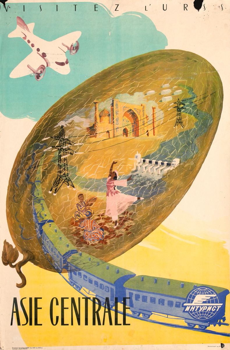 Asie Centrale Original USSR Travel Poster