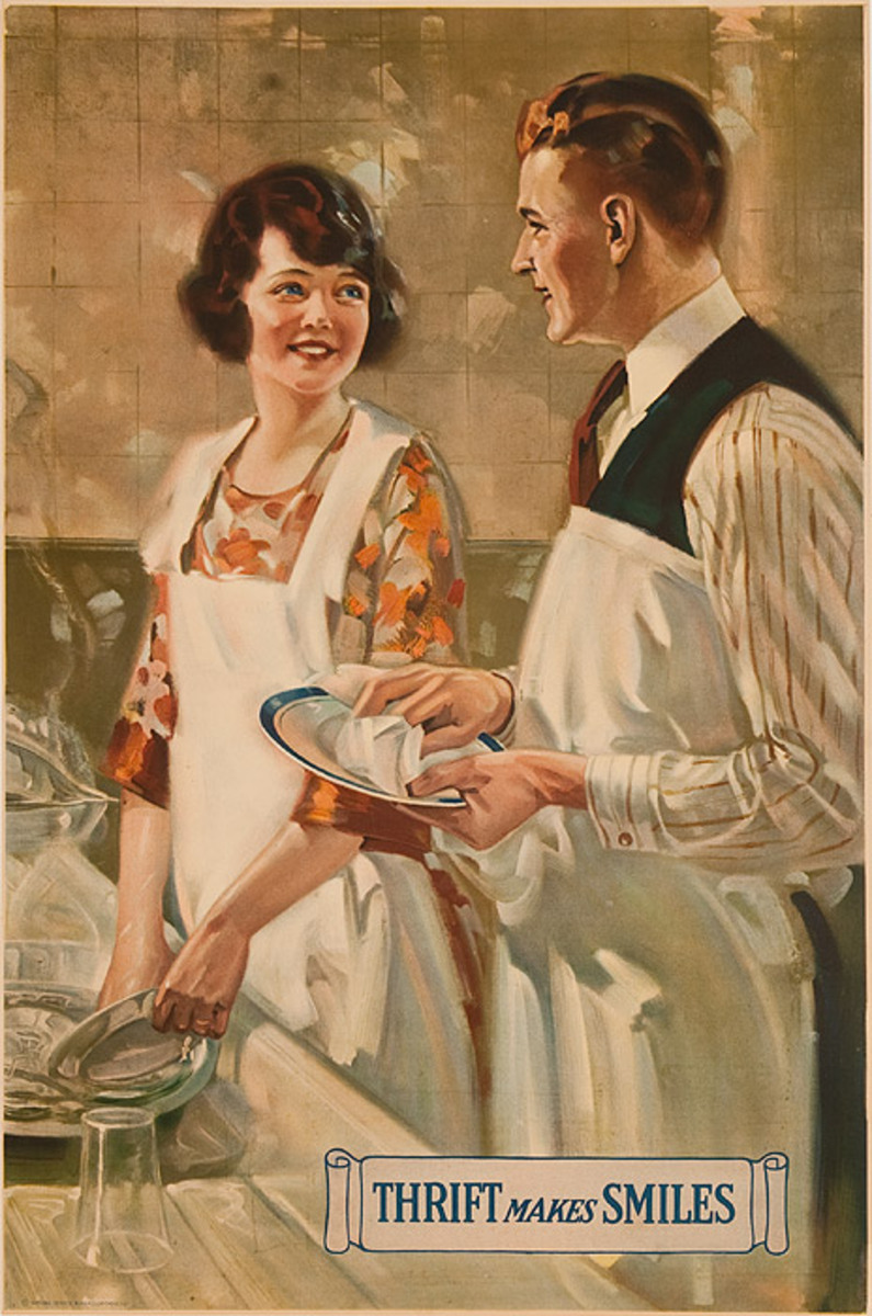 Original American Bank Poster Thrift Makes Smiles