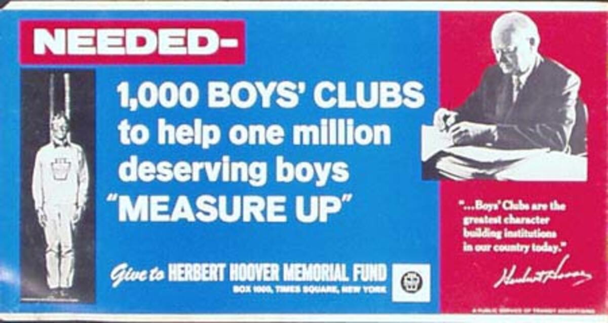 Boys Club Original Vintage Charity Poster