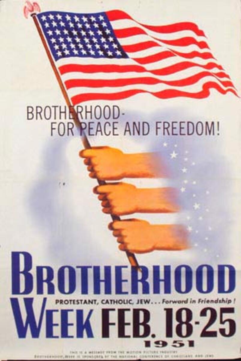 1951 Brotherhood Week Original Poster