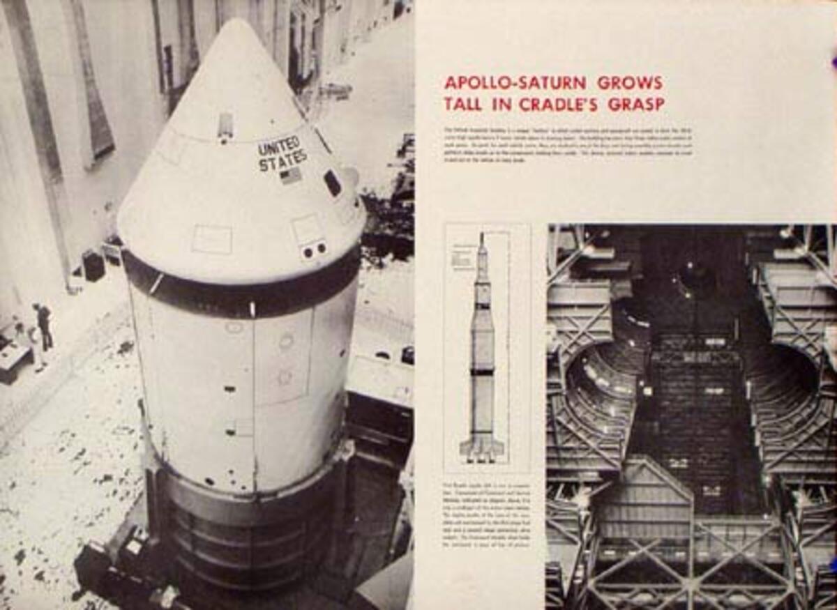 NASA Original Poster Apollo Saturn Grows