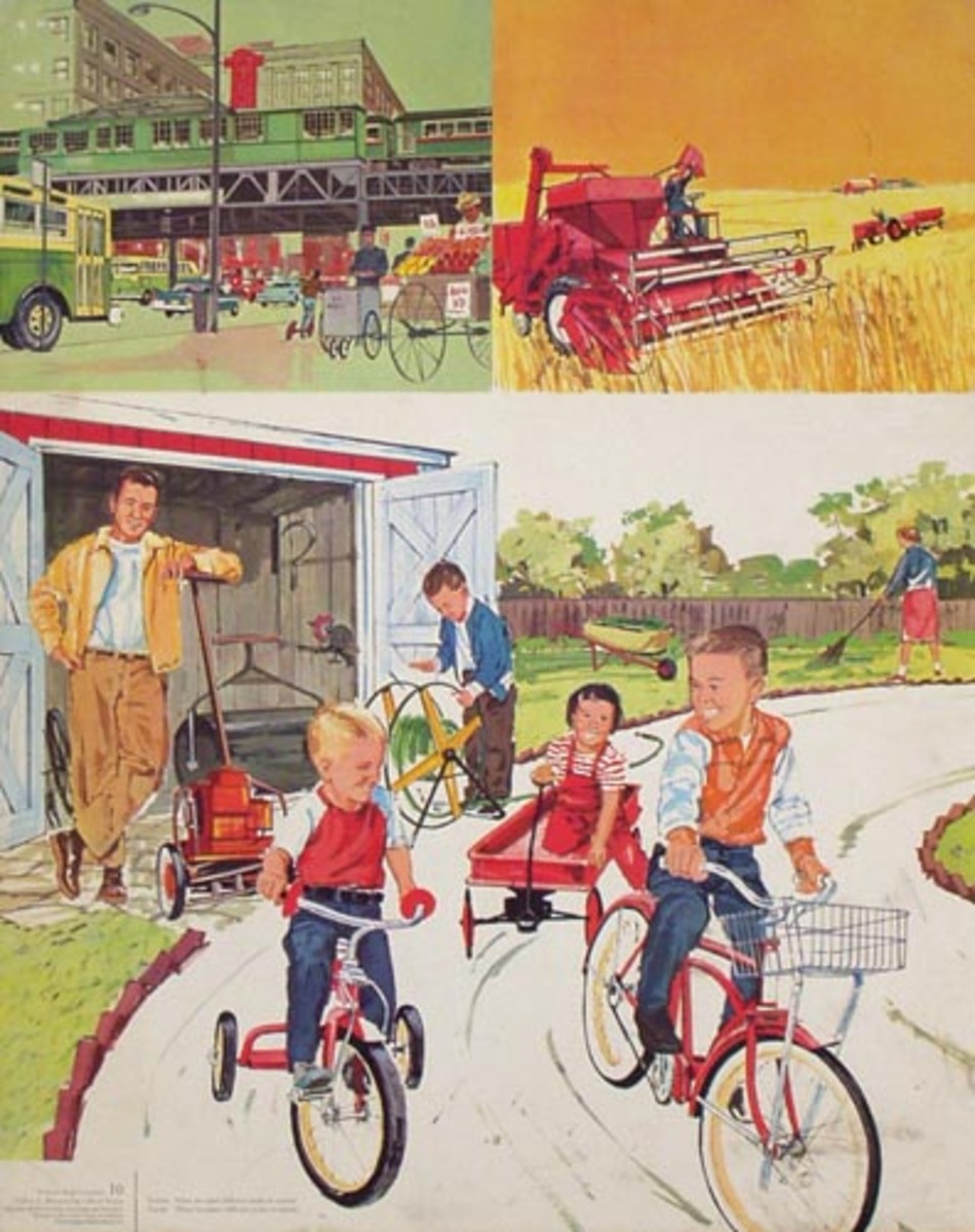 Science Schoolroom Chart Wheels Bicycles