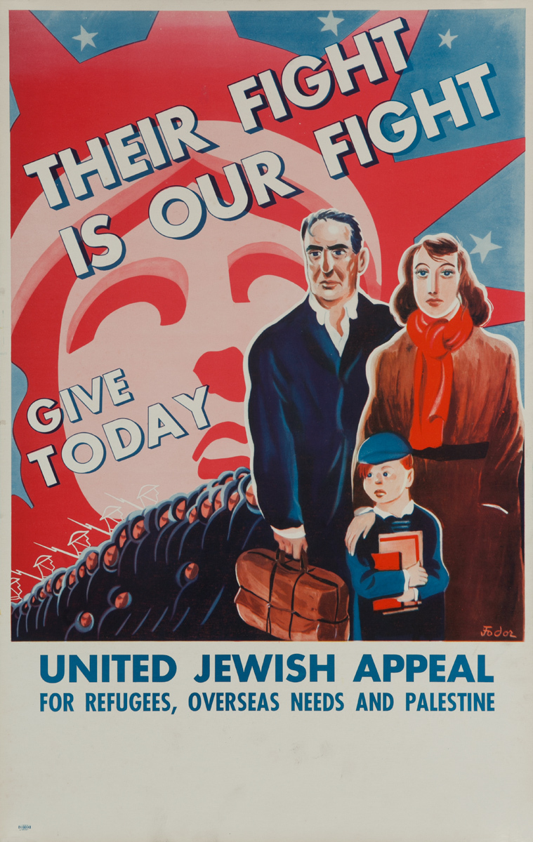 United Jewish Appeal Poster Their Fight is Our Fight