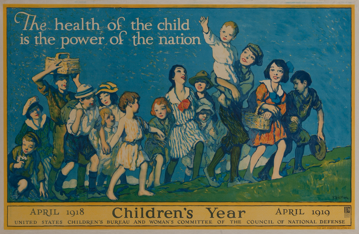 1918 Children's Year Original World War One Homefront Poster