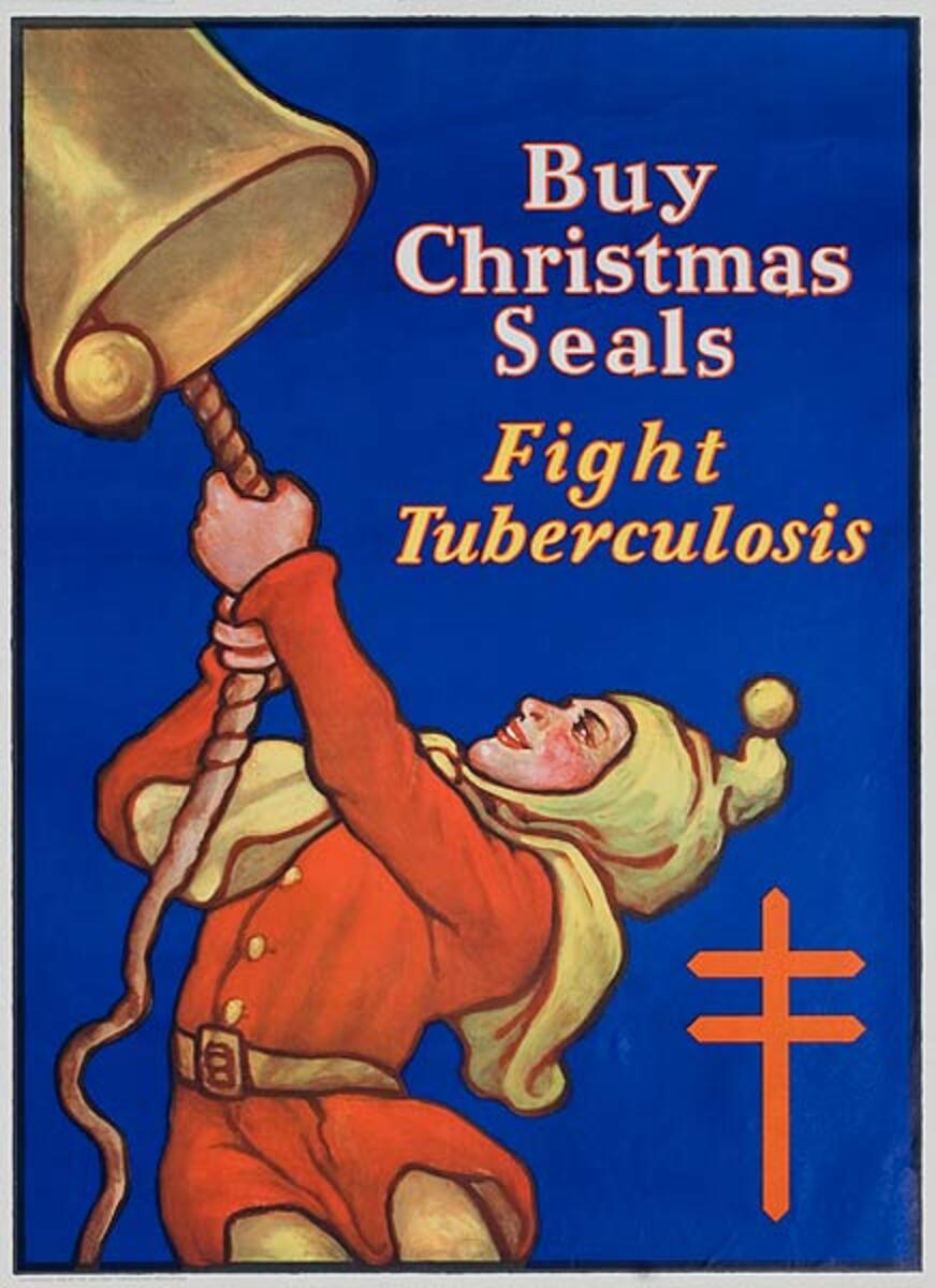 Buy Christmas Seals, Fight Tuberculosis Original America Health Poster Bell Ringer