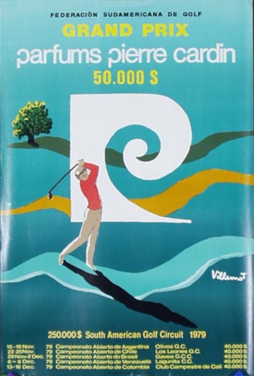 1979 Piere Cardin South American Golf Circuit Poster