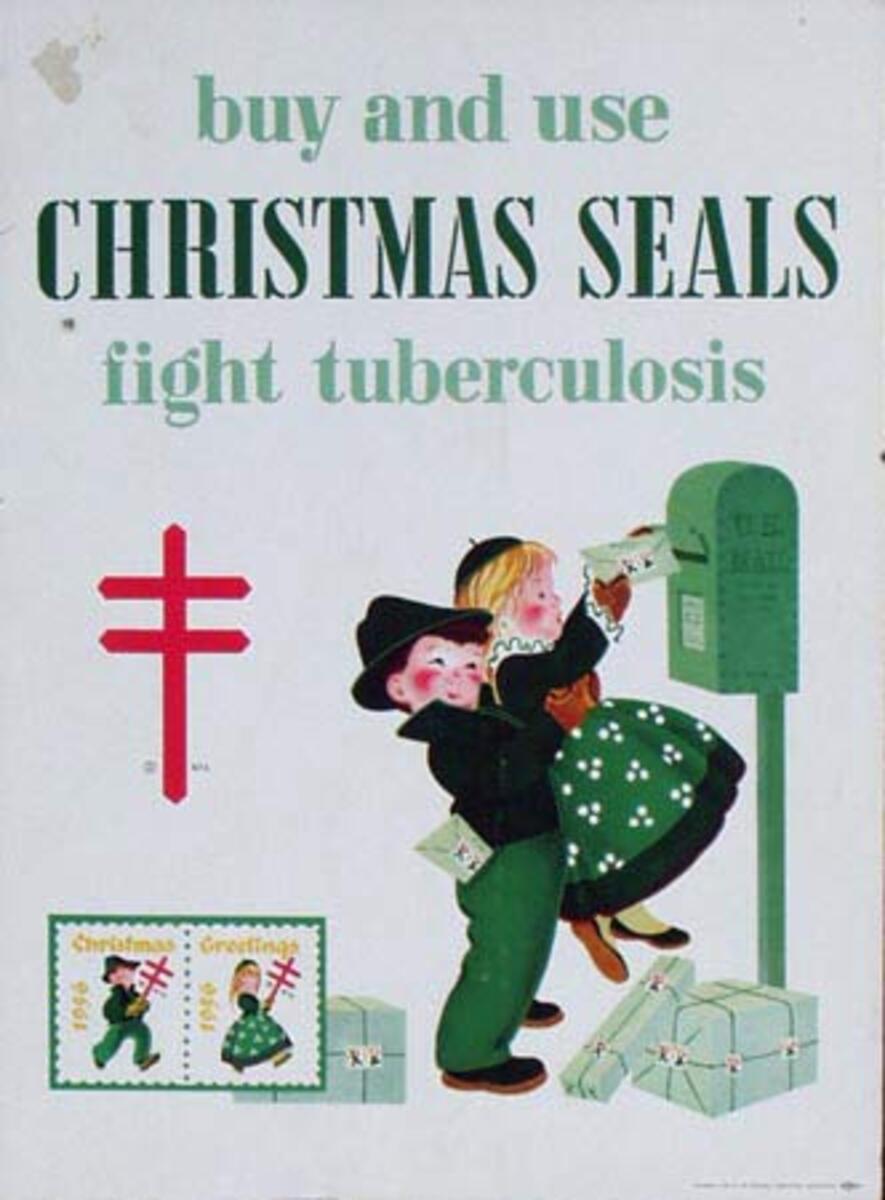 Christmas Seals Original Fundraising Poster 1956
