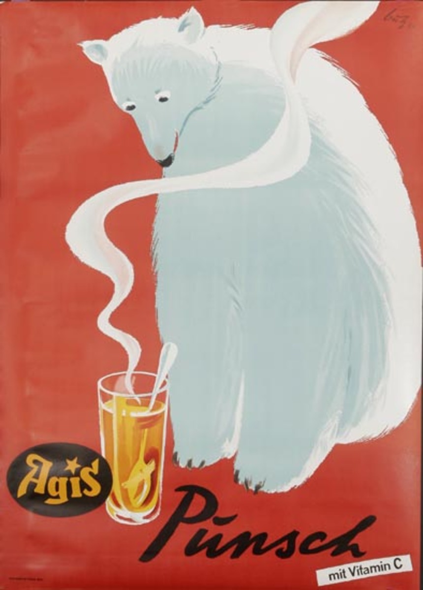 Punsch Tea Original Swiss Advertising Poster
