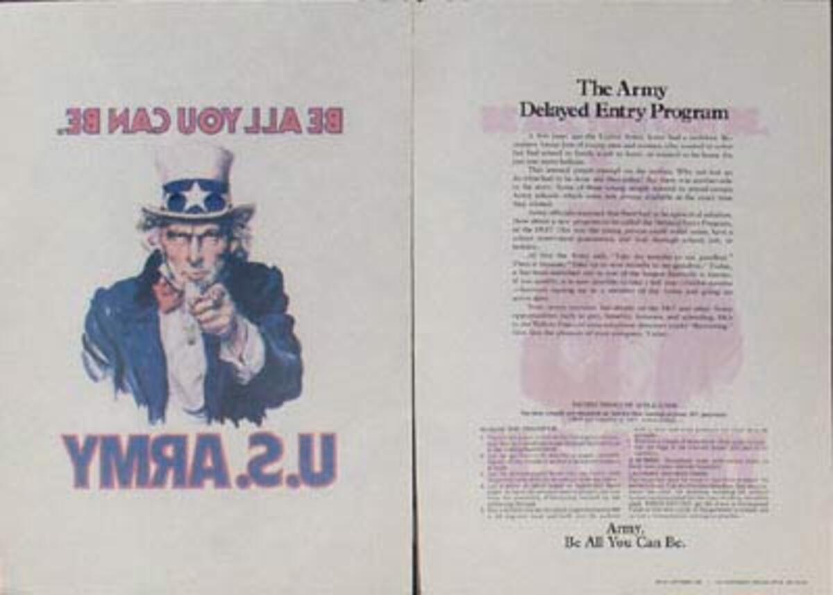 Post Vietnam War era Uncle Sam I Want You, iron on decal
