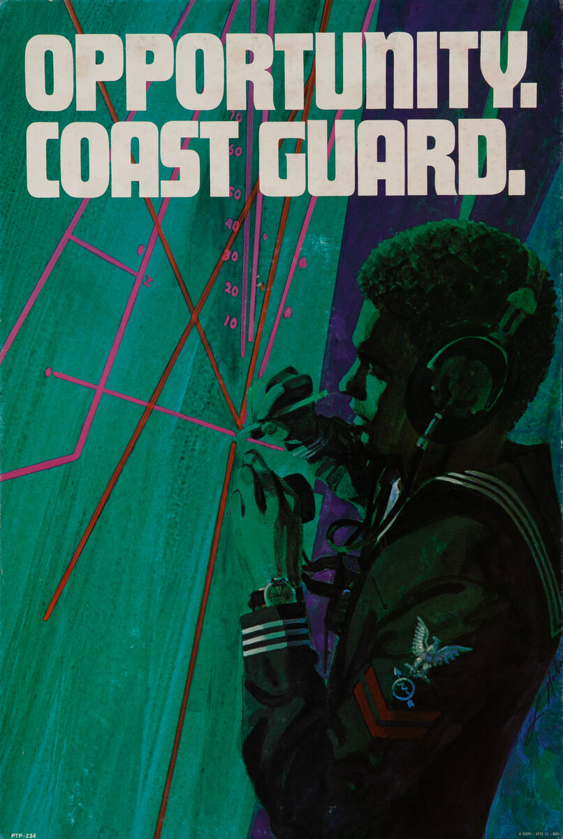 Opportunity Original Vietnam War Coast Guard Recruiting Poster 