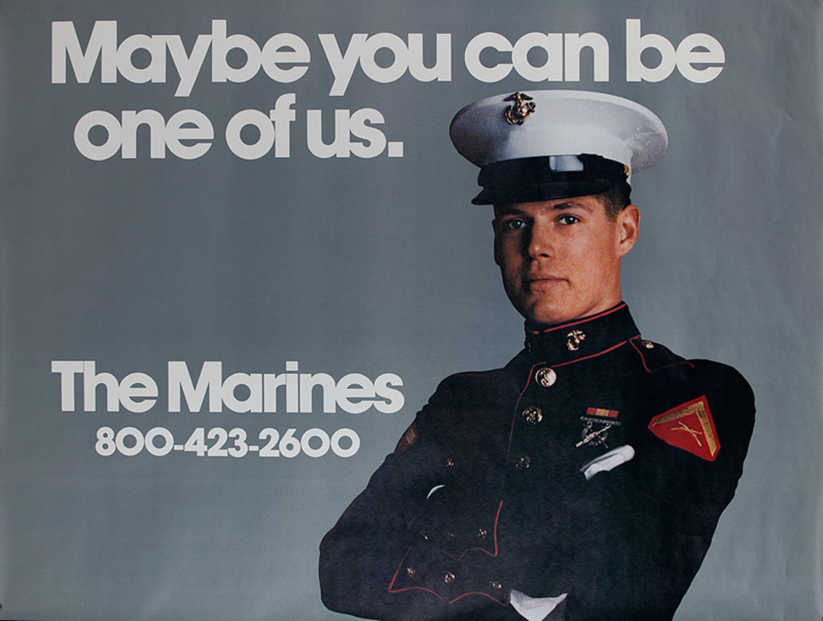 Maybe You Can Be One Of Us Original Vietnam Era Marine Recruiting Poster