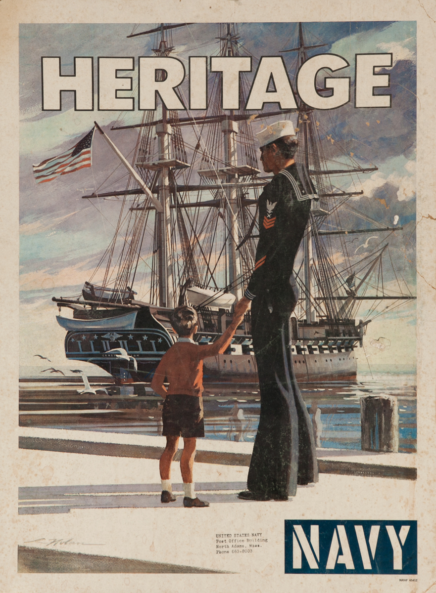 Heritage Original Vintage Vietnam Navy Recruiting Poster 