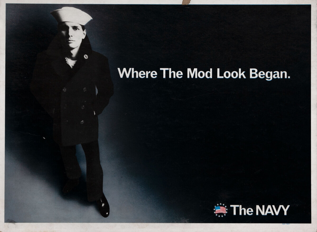 Where The Mod Look Began Original Vietnam Navy Recruiting Poster