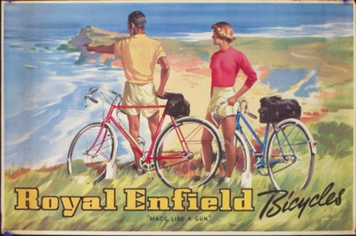 Royal Enfield Bicycle Original Vintage Advertising Poster