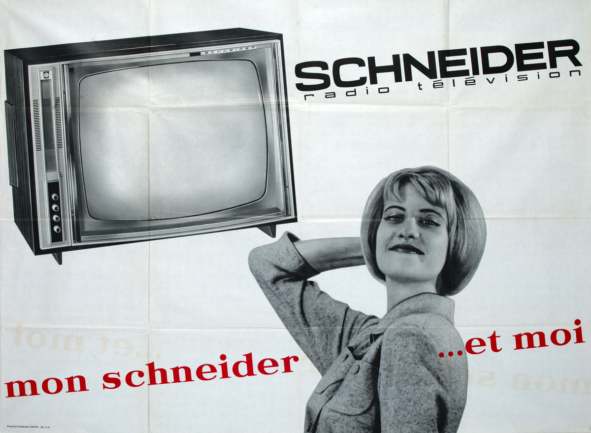 Schneider TV Original Vintage Poster Mon Schneider et Moi