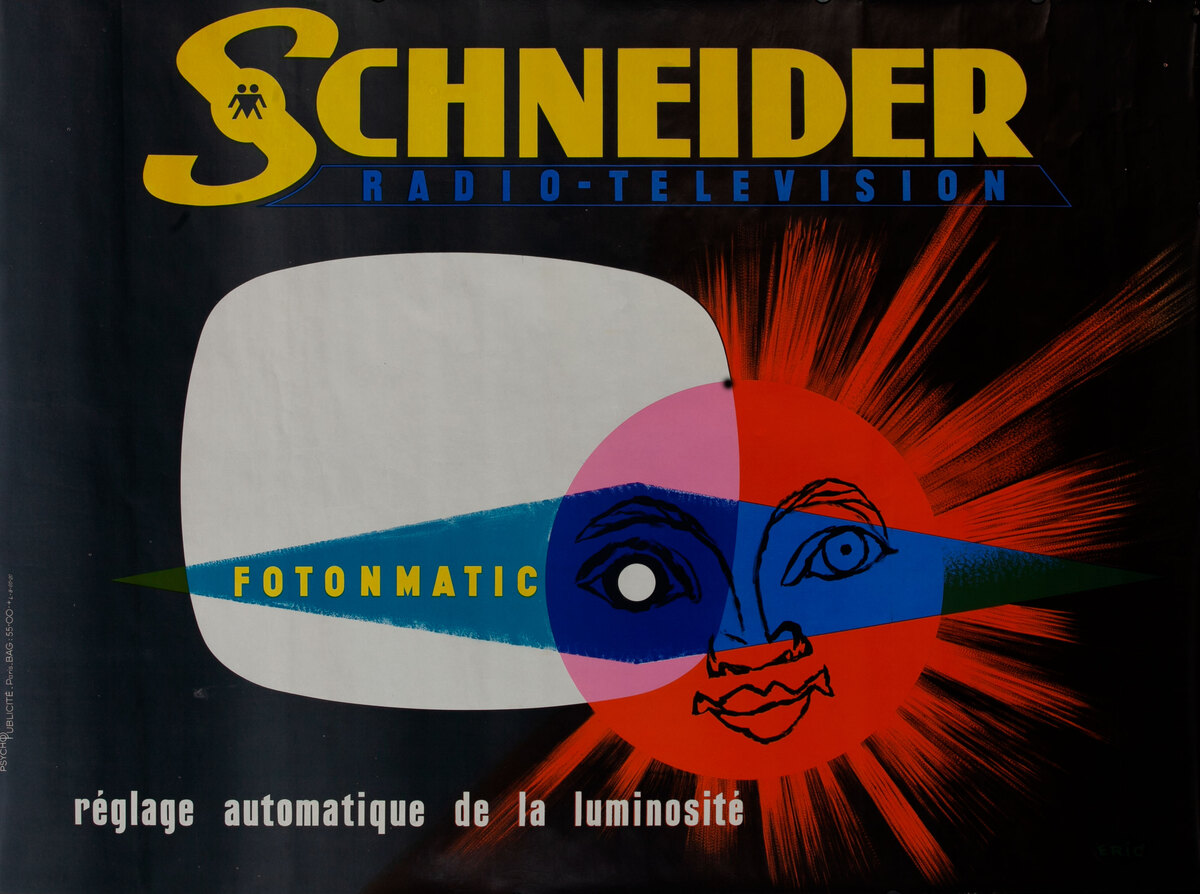 Schneider Sun TV Original Vintage Poster