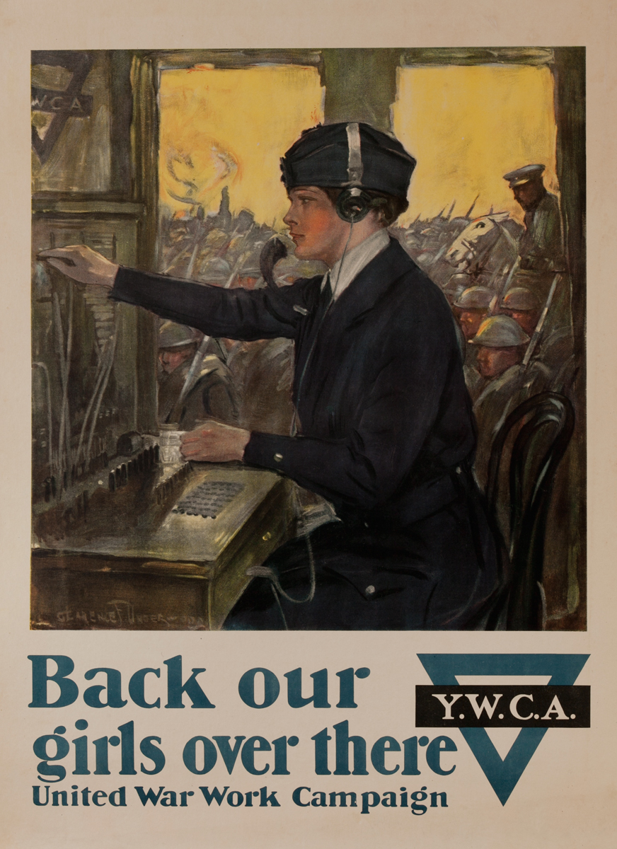 Back Our Girls Over There Original WWI YWCA Poster