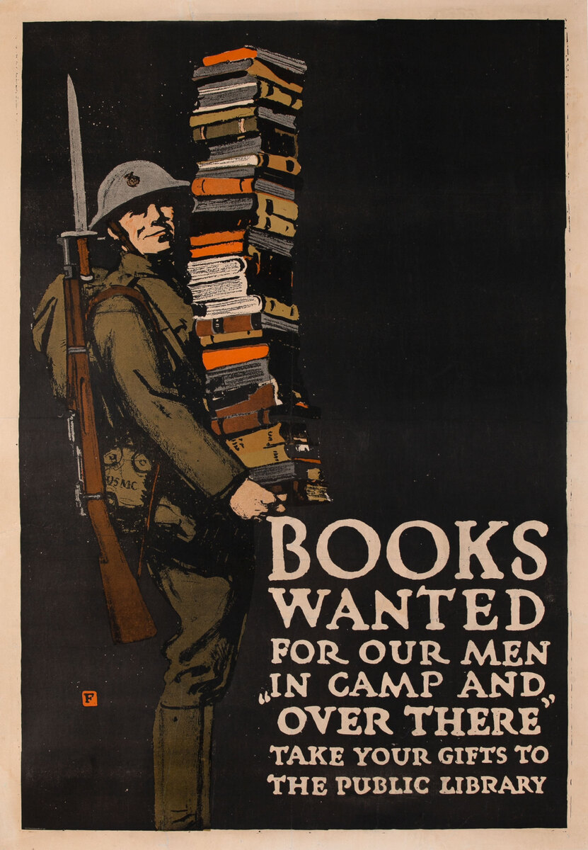 Books Wanted Original WWI Poster 