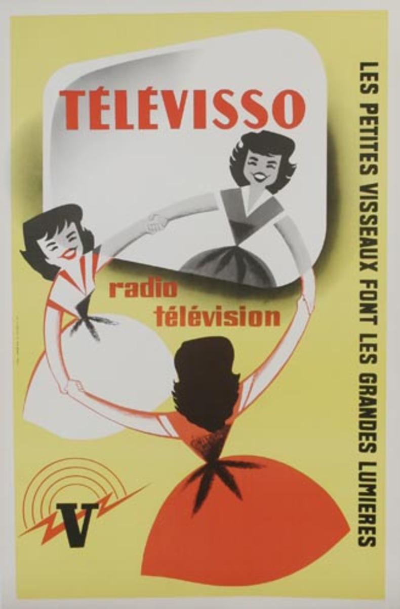 Televisso Radio Television Original French Advertising Poster