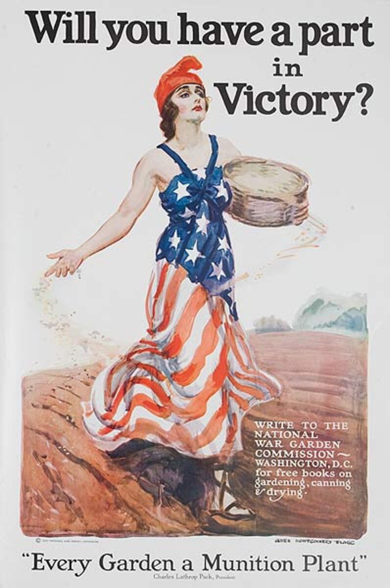 Will You Have a Part In Victory Original American WWI Food Conservation Poster