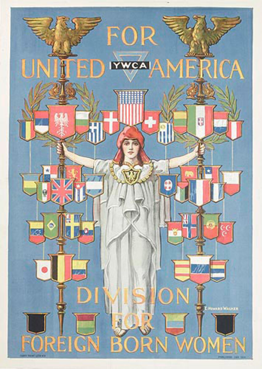 YWCA Foreign Women Original WWI Recruiting Poster