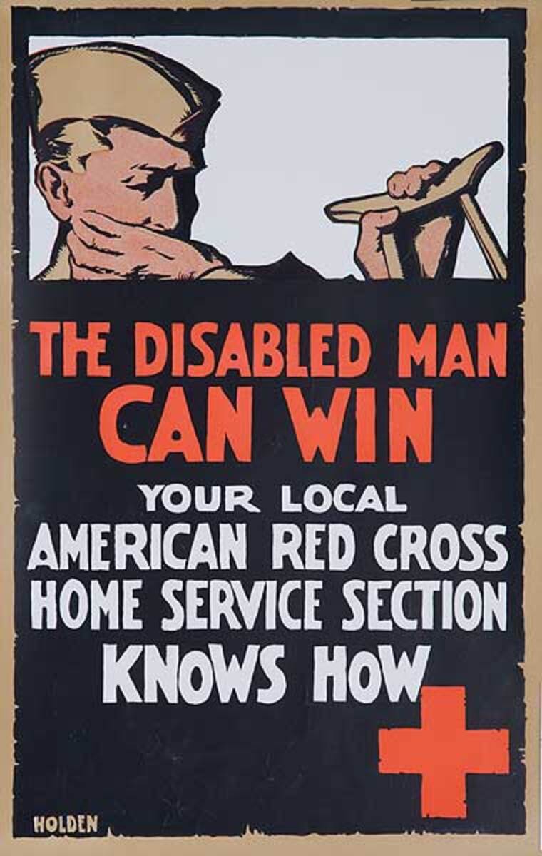 The Disabled Man Can Win Original WWI Poster