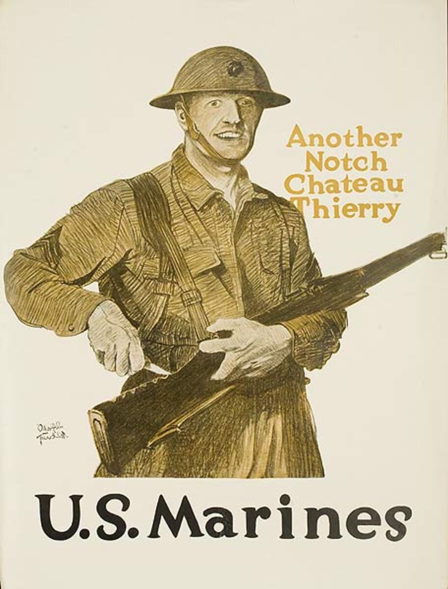 Another Notch Original American WWI Marine Recruiting Poster