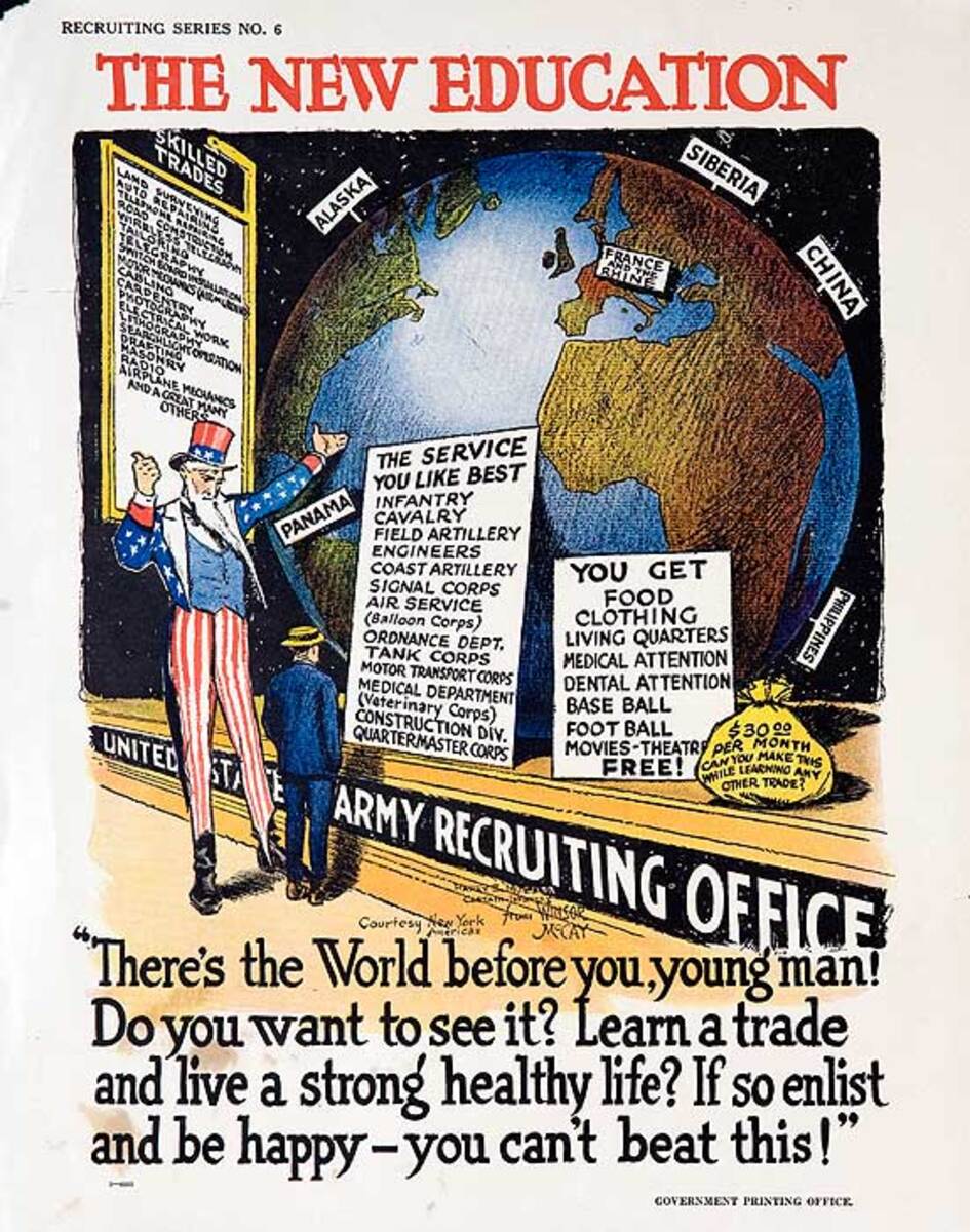 The New Education Recruiting Series No 6 Original American WWI Poster