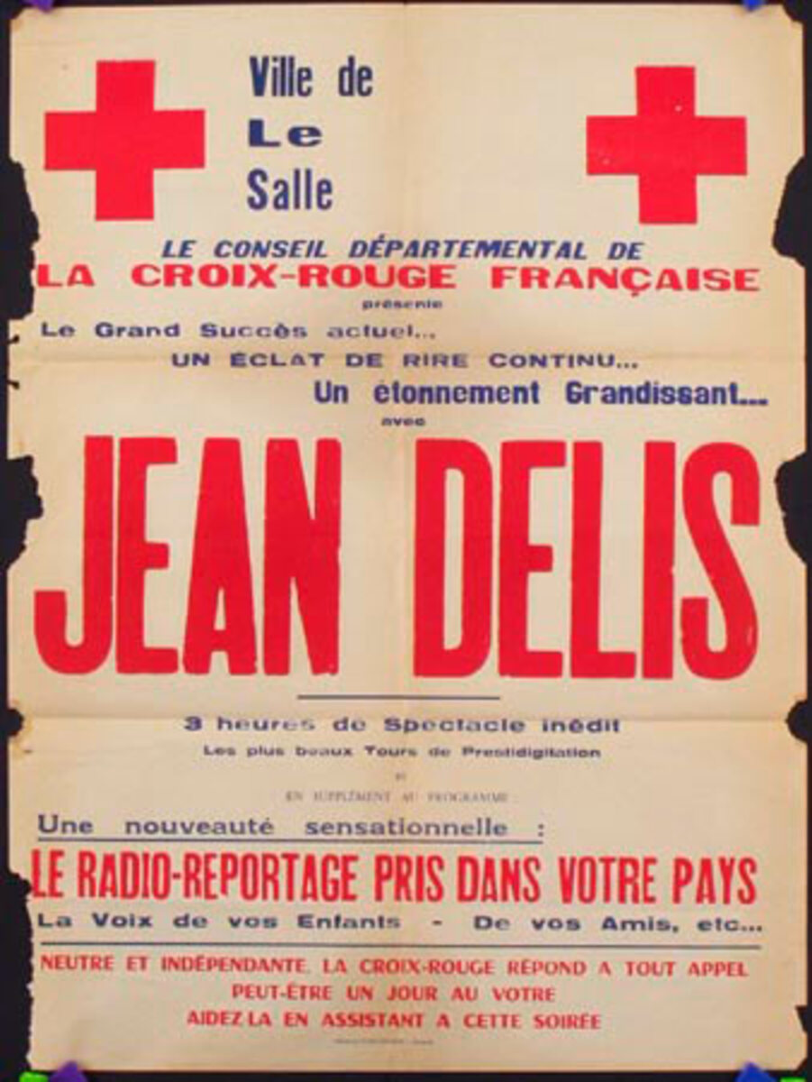 WWI French Poster Jean Delis Red Cross Performance