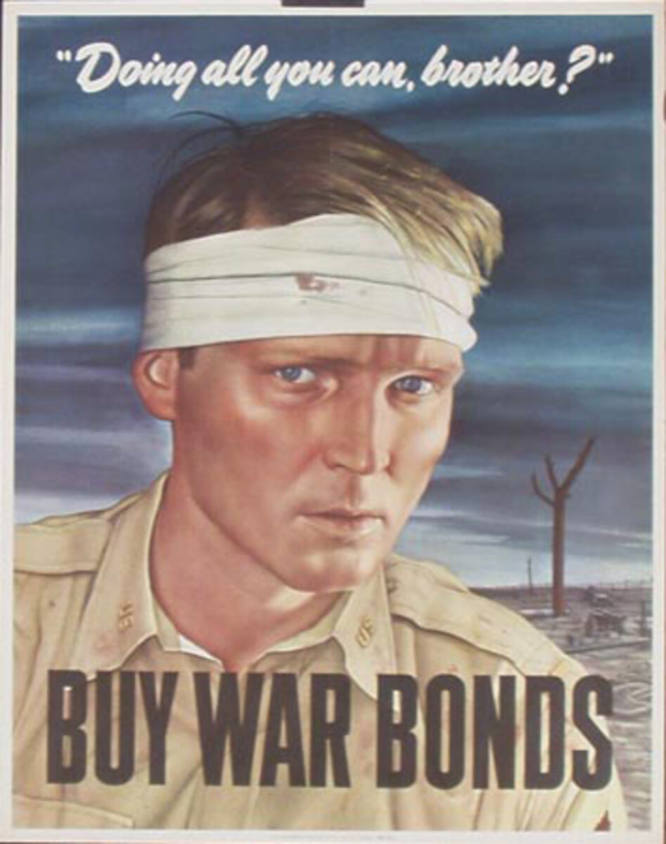 Doing All You Can Brother? Original WWII Bond Poster