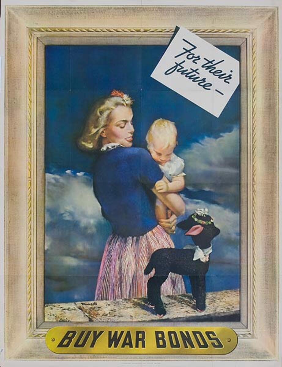 For Their Future Buy War Bonds Original WWI Poster, dog