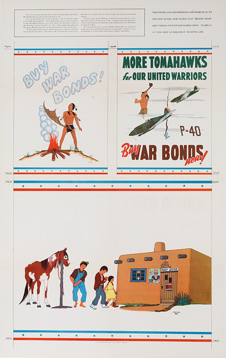 More Tomahawks for our Warriors Original World War II Bond Poster