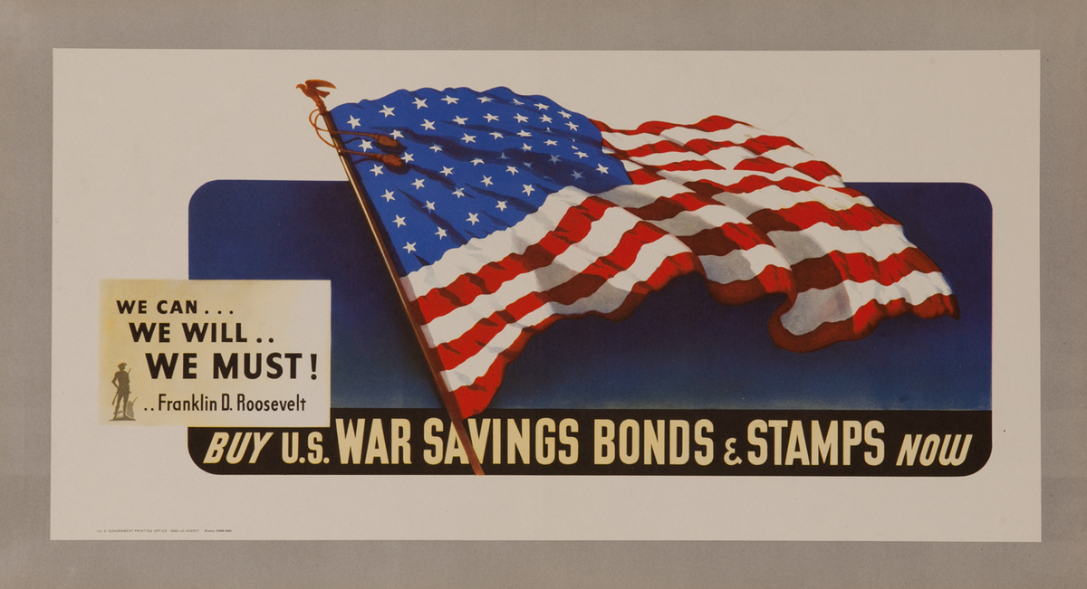 Buy US War Savings Bonds & Stamps Now Original WWII Poster