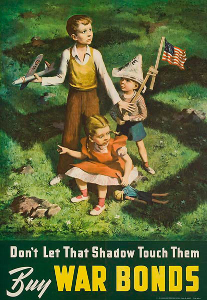 Don't Let That Shadow Touch Them, WWII Bond Poster