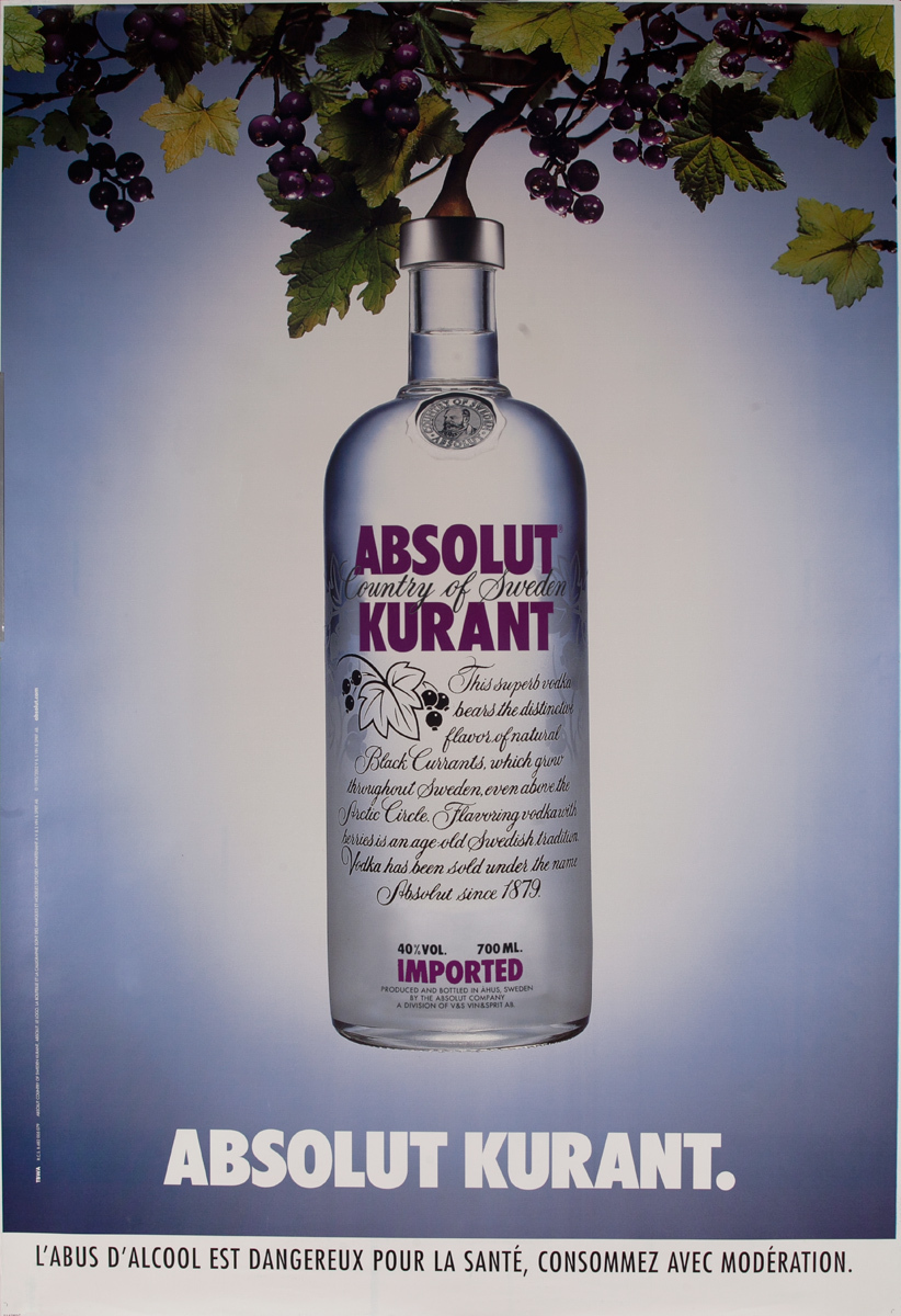 Absolut Vodka Original French Advertising Poster Kurant