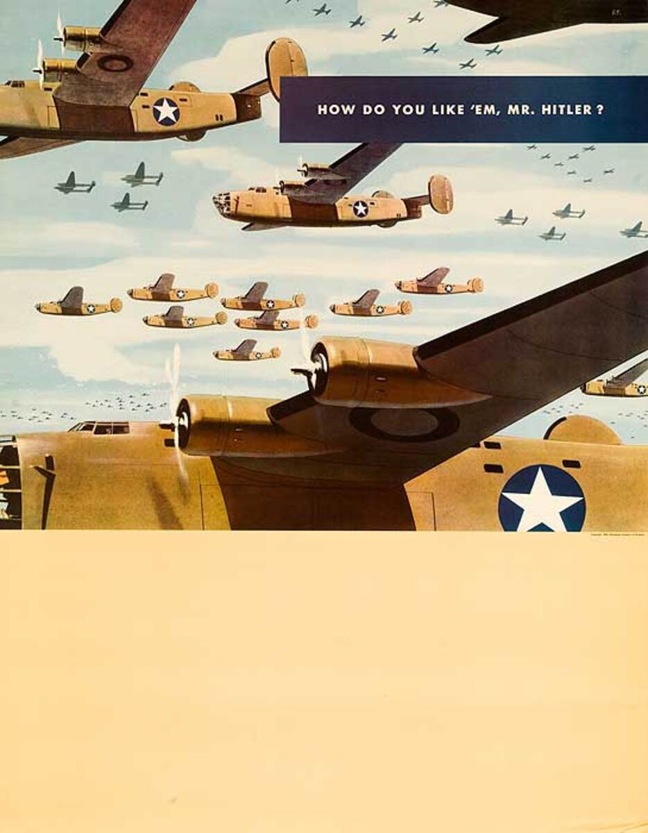 How Do You Like 'Em Mr. Hitler? Original WWII ALCOA Homefront Poster before type