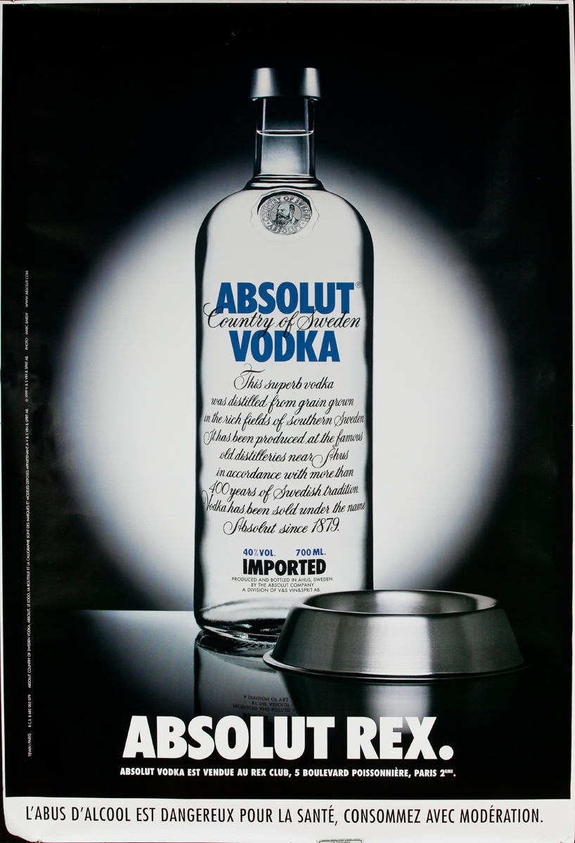 Absolut Vodka Original Advertising Poster Rex