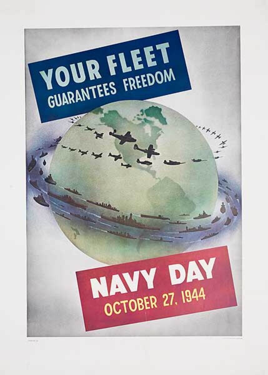 Navy Days 1944 Original World War Two Hoemfront Poster