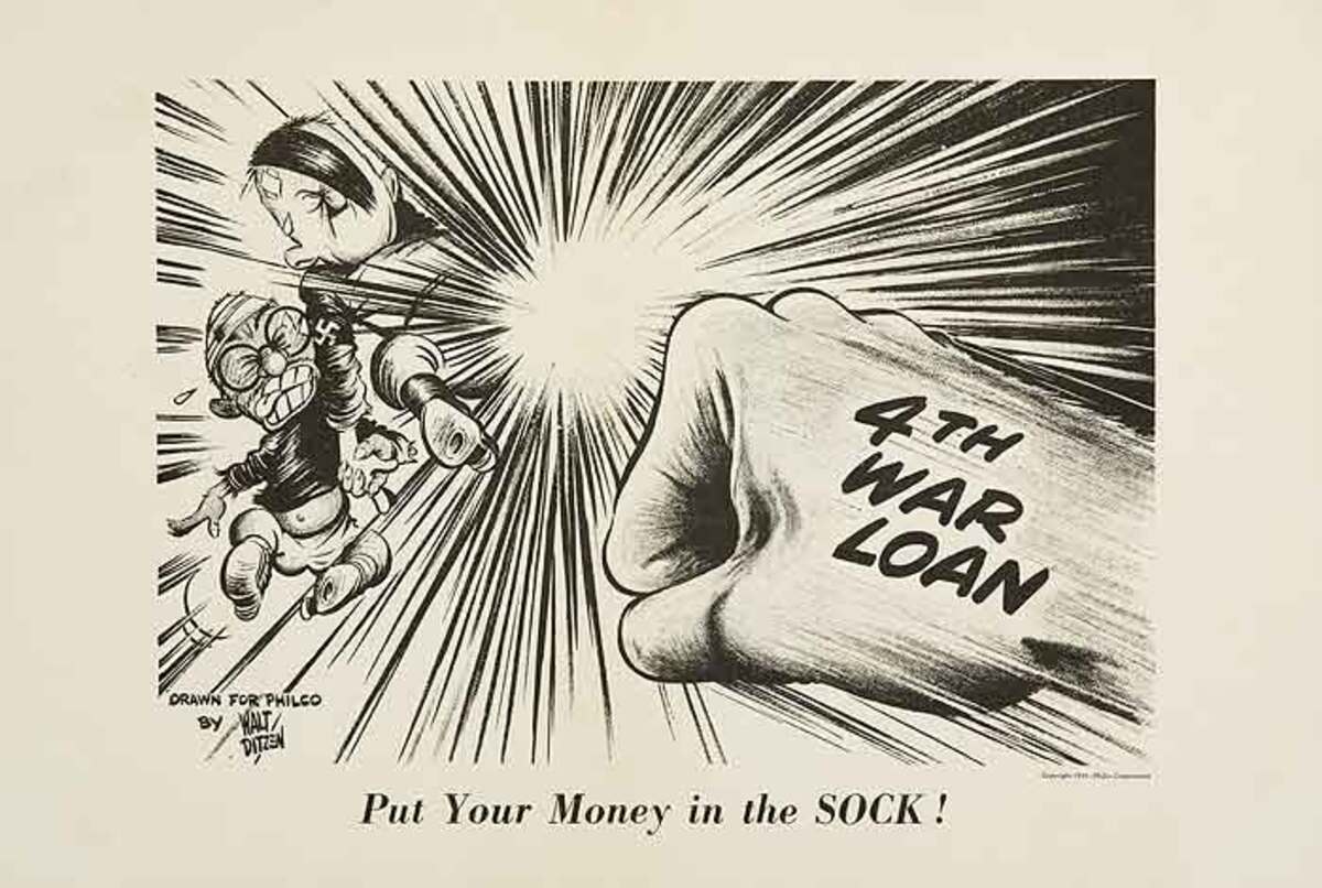Put Your Money in the Sock, Original WWII Philco Homefront Poster