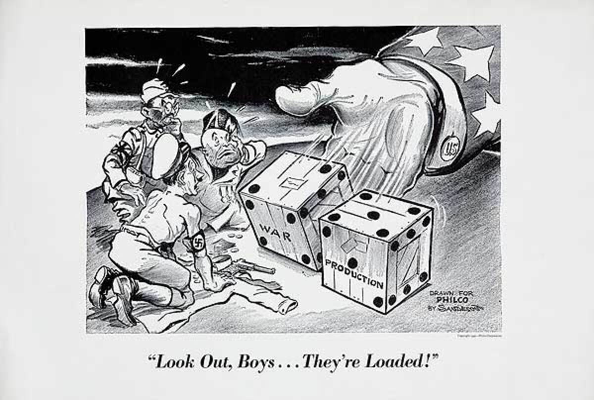 “Look Out Boys...They’re Loaded!”Original WWII Philco Homefront Production Poster