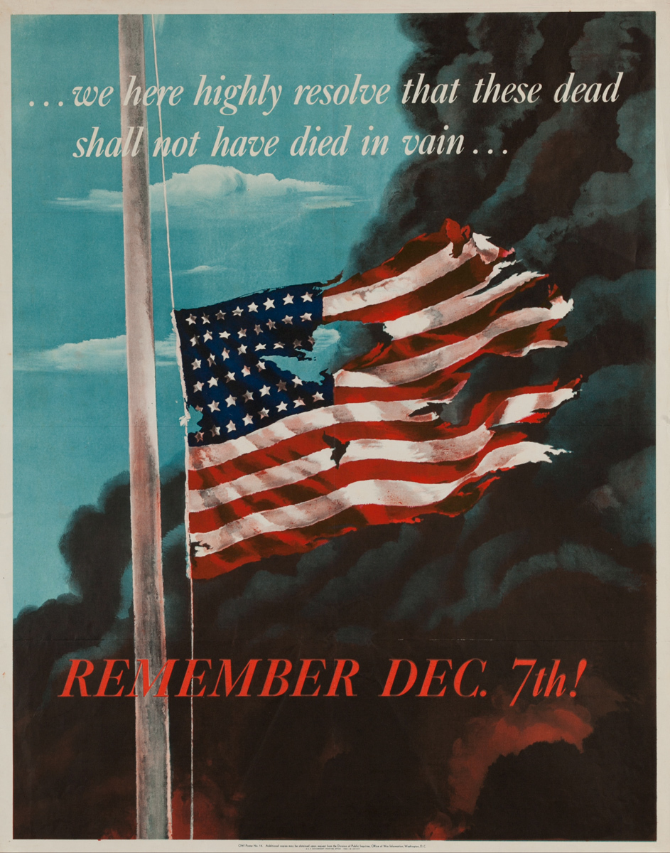 Remember December 7 Original World War II Poster