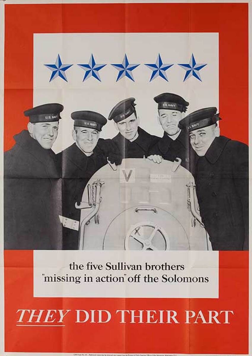They Did Their Part Original Vintage World War II Poster