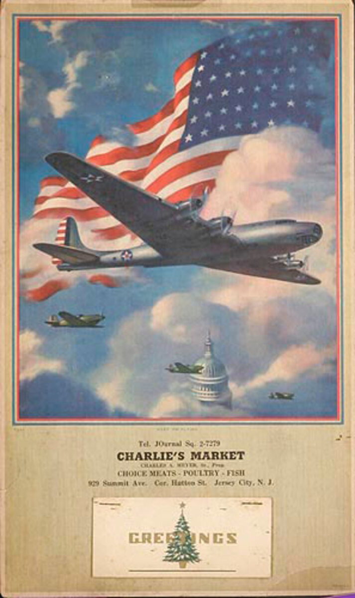Keep Em Flying Original Patriotic WWII Calendar