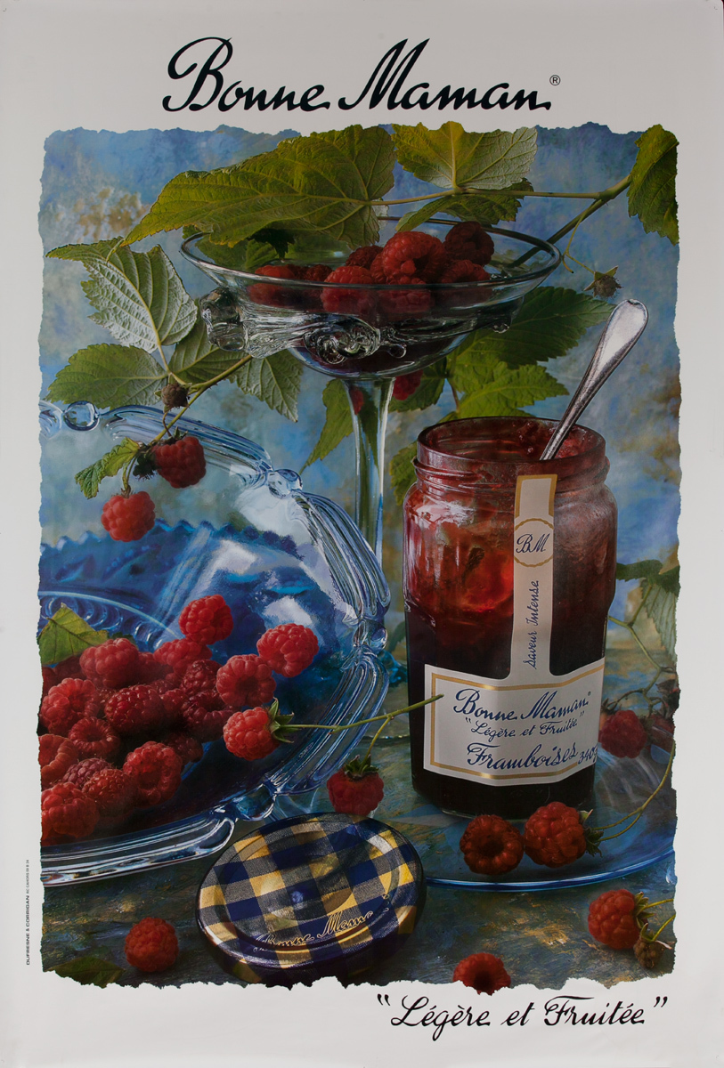 Bonne Maman Raspberry Preserve Original Advertising Poster