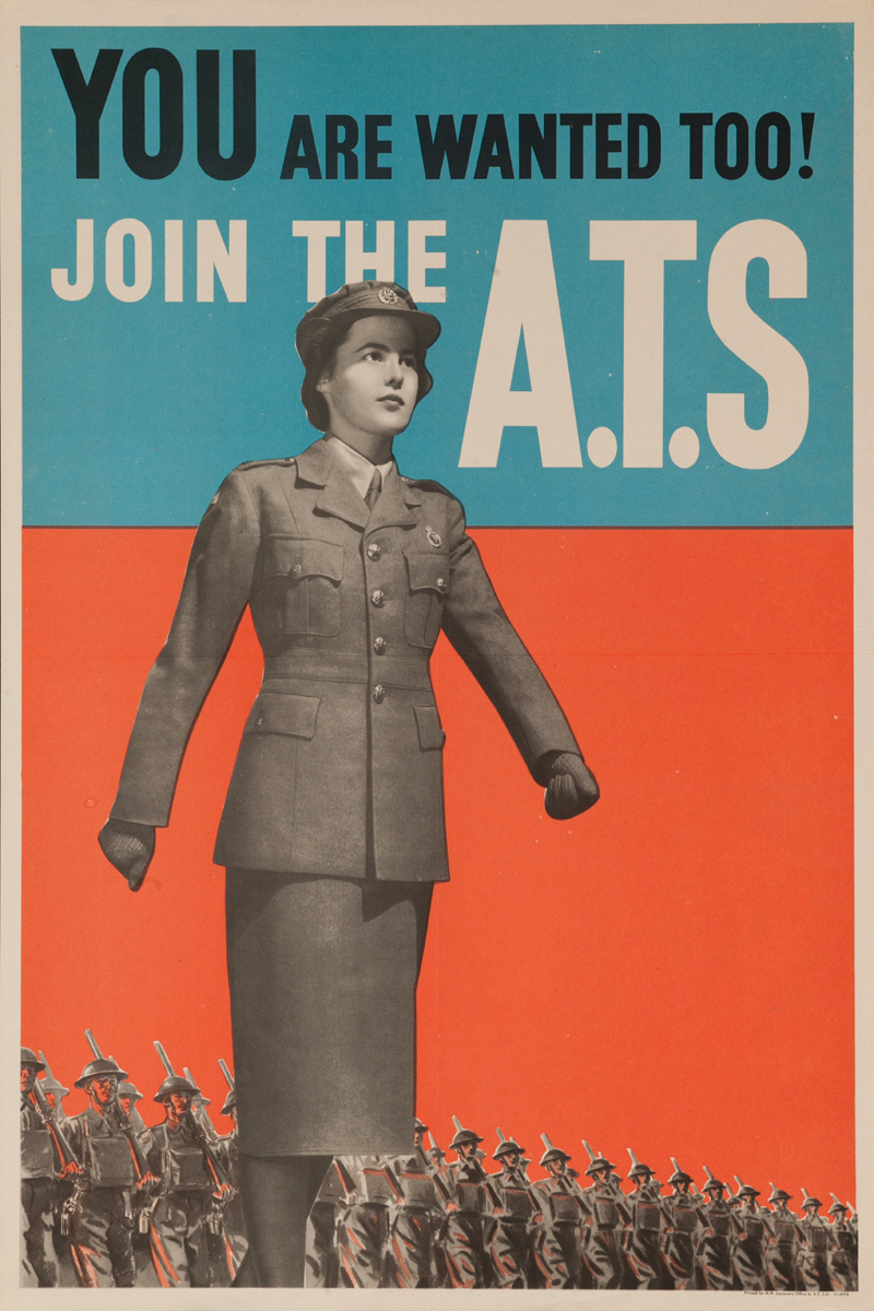 You are wanted too! Join the ATS Original Vintage British WWII Poster