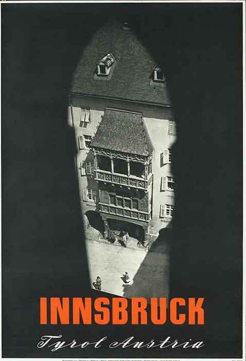 Innsbruck Tryol Austria Original Travel Poster City photo