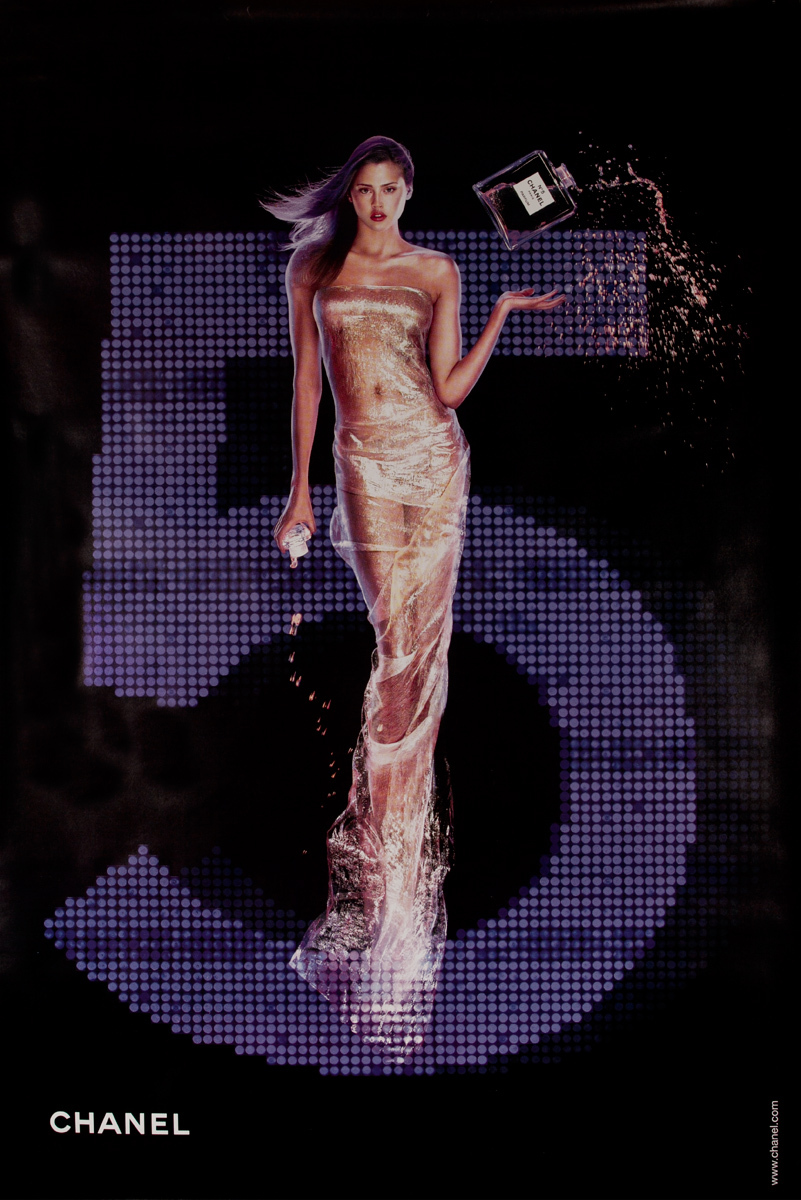 Chanel #5 Girl Purple Original French Advertising Poster 